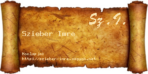Szieber Imre névjegykártya